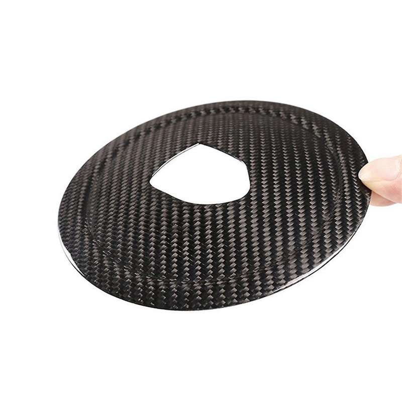 Real Carbon Fiber Steering Wheel Rings Logo Trim Cover Stickers for 2008-2016 Black