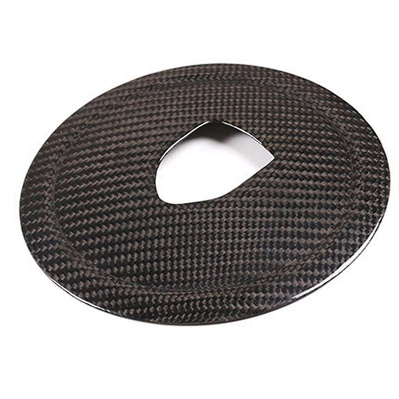 Real Carbon Fiber Steering Wheel Rings Logo Trim Cover Stickers for 2008-2016 Black