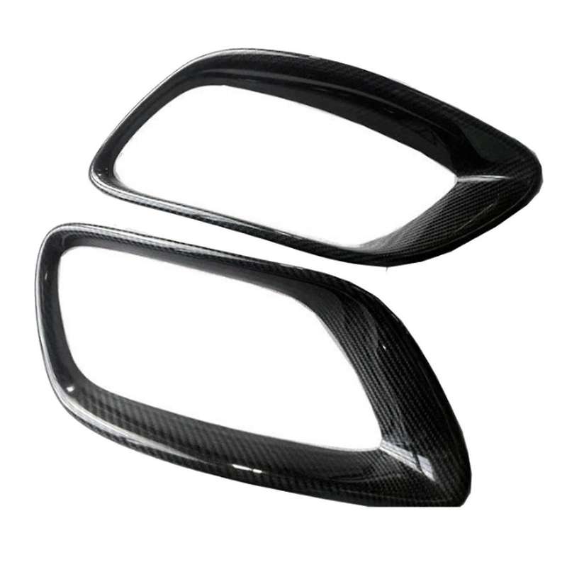 Real Carbon Fiber Tailpipe Trim Cover Exhaust Pipe Cover Tail Throat Frame Car Parts for X6 E71 2008