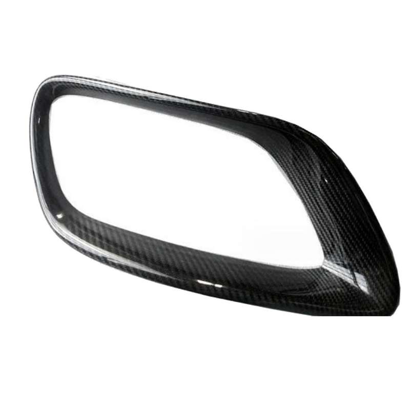 Real Carbon Fiber Tailpipe Trim Cover Exhaust Pipe Cover Tail Throat Frame Car Parts for X6 E71 2008