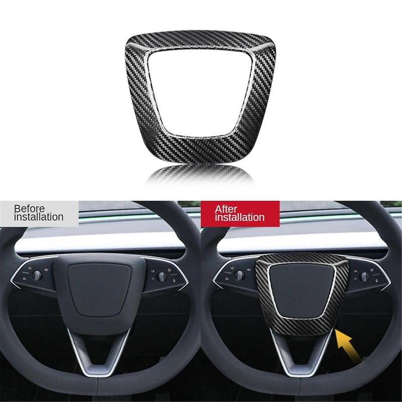 Real Carbon Fiber Sticker Car Steering Wheel Cover for 2024 Interior Accessories