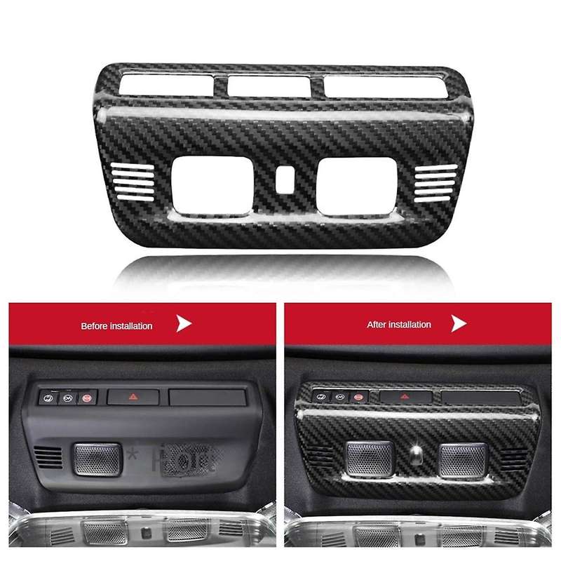 Real Carbon Fiber Sticker for C8 2020 2021 2022 2023 Front Reading Lamp Frame Interior Accessories