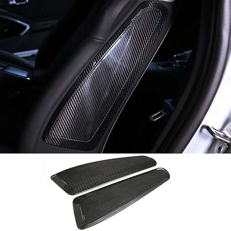 Real Dry Carbon Fiber Seat Side Cover Trim for- 2012-2018 718 2017-20
