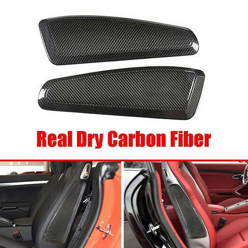 Real Dry Carbon Fiber Seat Side Cover Trim for- 2012-2018 718 2017-20