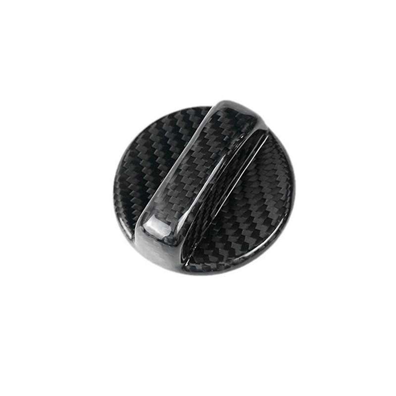 Real Hard Carbon Fiber Car Fuel Tank Cap for BRZ 2021-2023 XV Forester Legacy Crosstrek(Black)