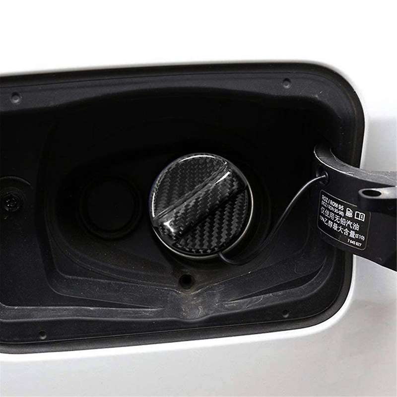 Real Hard Carbon Fiber Car Fuel Tank Cap for BRZ 2021-2023 XV Forester Legacy Crosstrek(Black)
