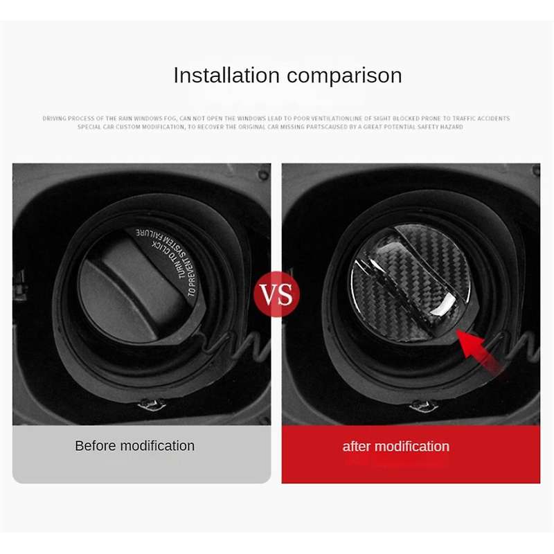 Real Hard Carbon Fiber Car Fuel Tank Cap Cover Trim for XC90 XC60 XC40 S80 S40 S60 S90 S60 V40 V70 S
