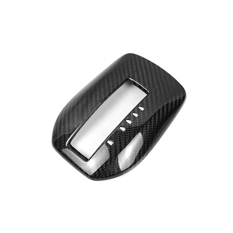 Real Hard Carbon Fiber Car Gear Shift Panel Interior Trim for 2010-2015(Black)