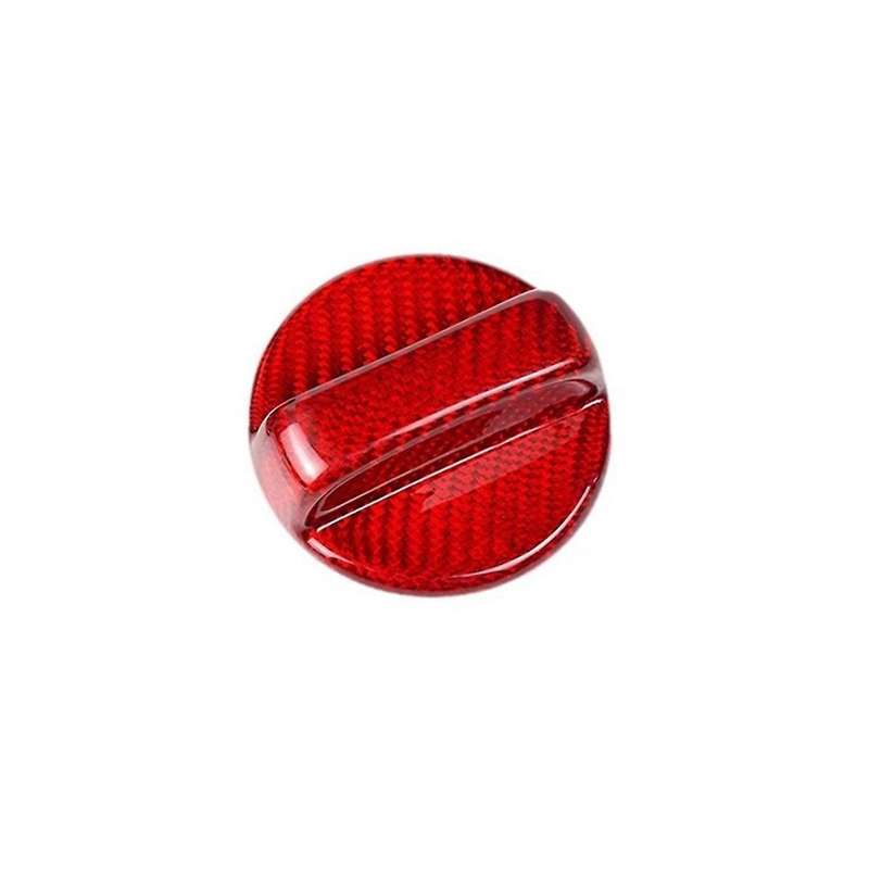 Real Hard Carbon Fiber Car Fuel Tank Cap for BRZ 2021-2023 XV Forester Legacy Crosstrek(Red)