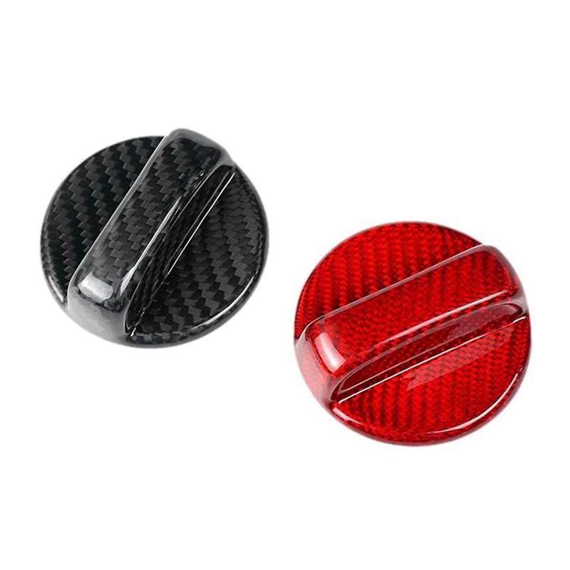Real Hard Carbon Fiber Car Fuel Tank Cap for BRZ 2021-2023 XV Forester Legacy Crosstrek(Red)