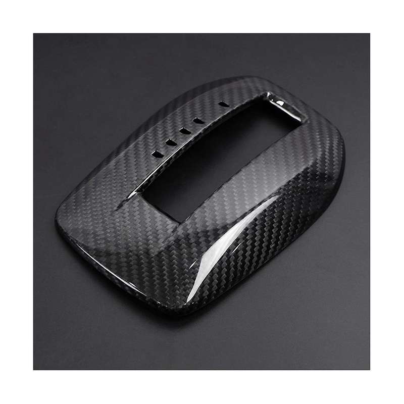 Real Hard Carbon Fiber Car Gear Shift Panel Interior Trim for 2010-2015(Red)
