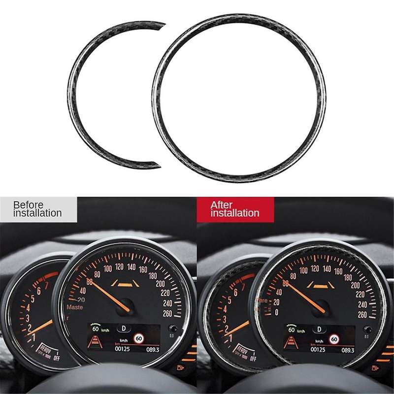 Real Hard Carbon Fiber Car Tachometer Stickers for MINI ONE S JCW F54 F55 F56 F57 F60 Car Interior