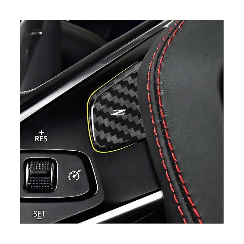 Real Hard Carbon Fiber Car Steering Wheel Button Cover Interior Trim for C8 2020 2021 2022 2023