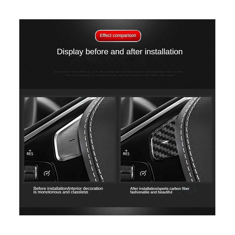 Real Hard Carbon Fiber Car Steering Wheel Button Cover Interior Trim for C8 2020 2021 2022 2023