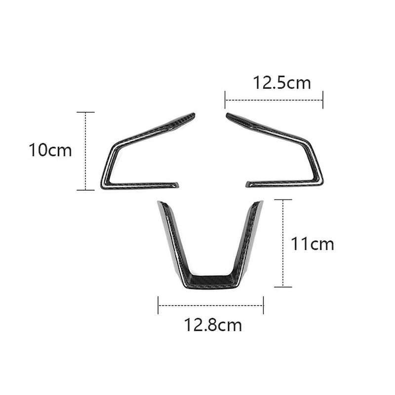 Real Hard Carbon Fiber Car Steering Wheel Button Frame Sticker Interior Trim Cover for / 2022 2023