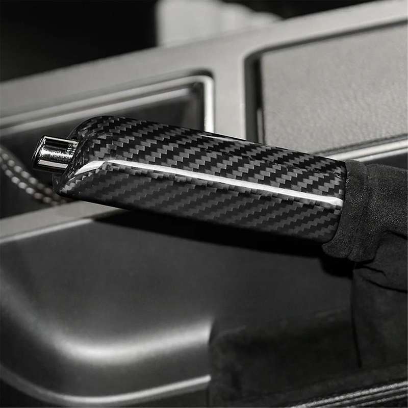 Real Hard Carbon Fiber Cover for 2010-2014 Replace Handbrake Grip Handle Interior Trim Accessories