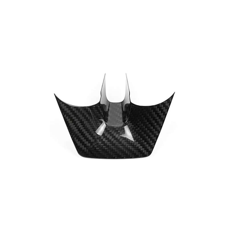 Real Hard Carbon Fiber for 2012 2013 2014 2015 Accessories Interior Car Steering Wheel Sticker(blac