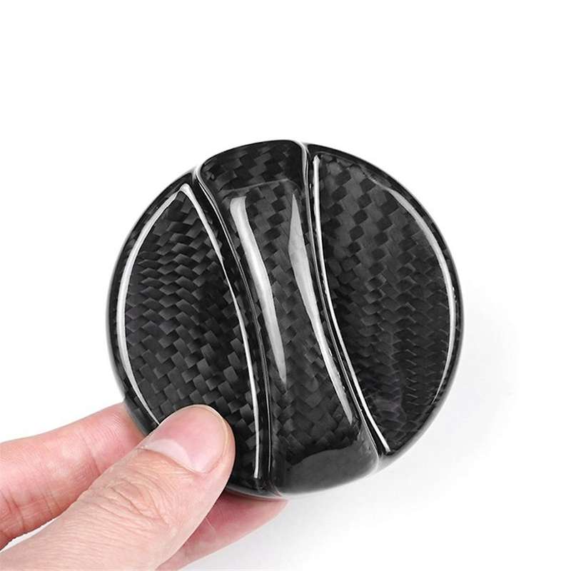 Real Hard Carbon Fiber for 2010-2015 Car Gas Fuel Tank Cap Sticker Decor Accessories
