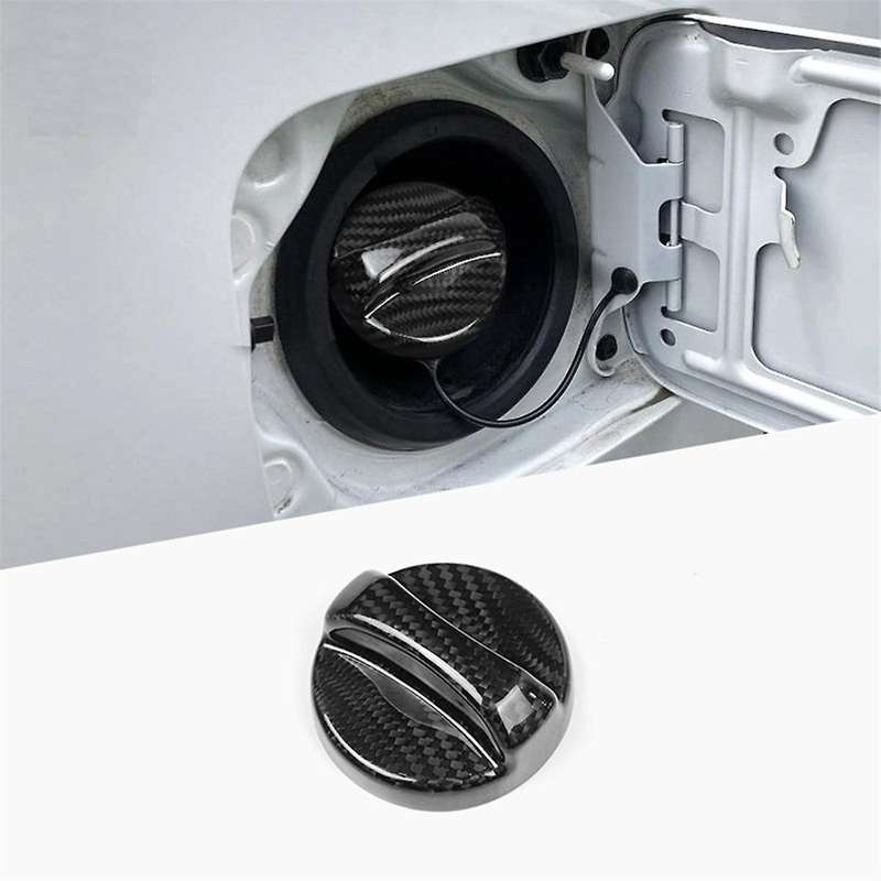 Real Hard Carbon Fiber for 2010-2015 Car Gas Fuel Tank Cap Sticker Decor Accessories