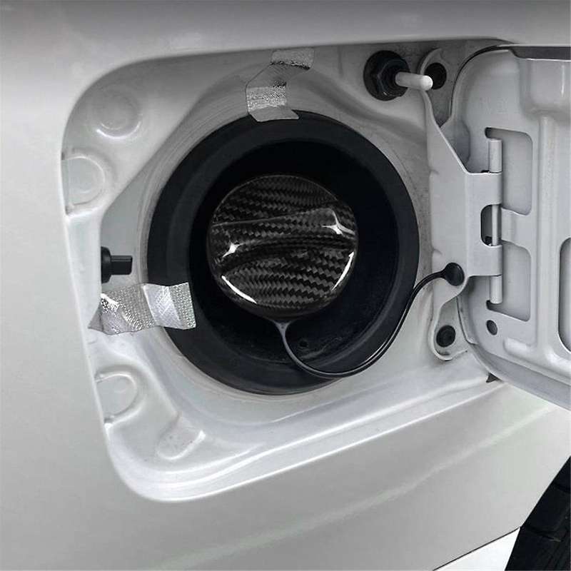 Real Hard Carbon Fiber for 2010-2015 Car Gas Fuel Tank Cap Sticker Decor Accessories