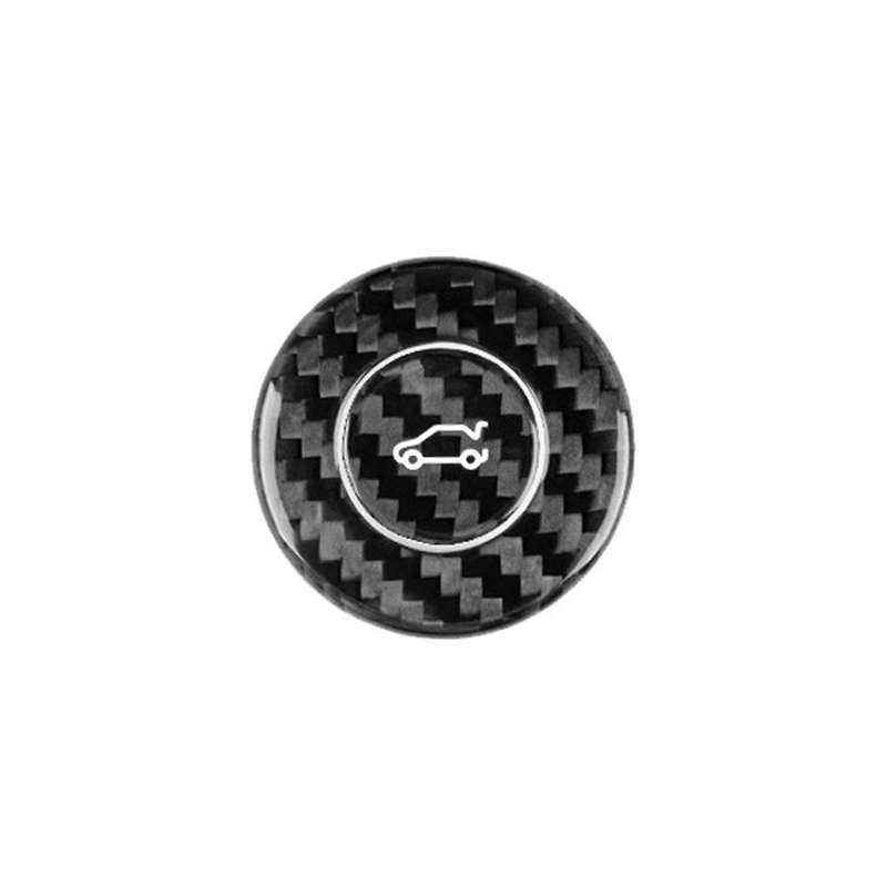 Real Hard Carbon Fiber for 2016-2023 Door Trunk Switch Ring Sticker Interior Accessories
