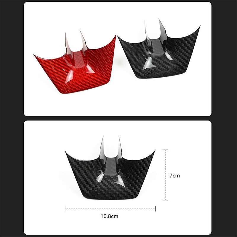 Real Hard Carbon Fiber for 2012 2013 2014 2015 Accessories Interior Car Steering Wheel Sticker(Black