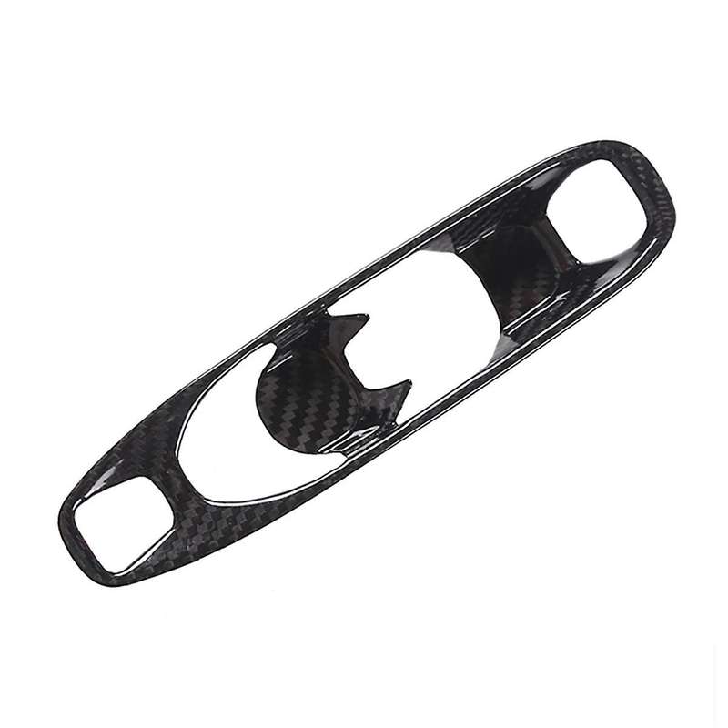 Real Hard Carbon Fiber for C8 2020-2023 Car Console Gear Shift Button Sticker Accessories