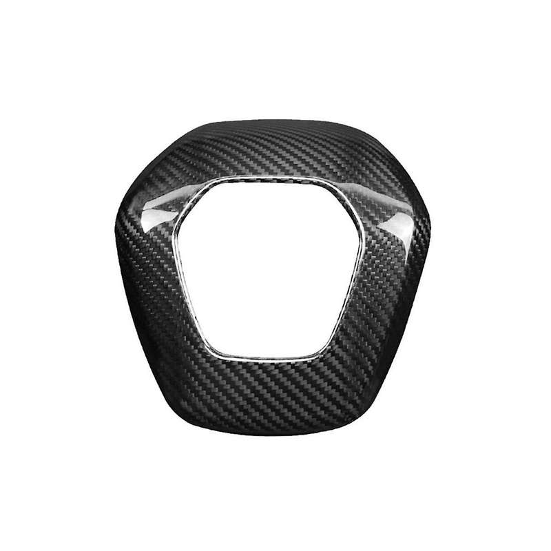 Real Hard Carbon Fiber for C8 2020-2023 Car Steering Wheel Center Cover Trim (black)