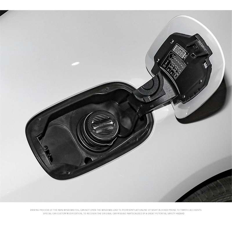 Real Hard Carbon Fiber Fuel Tank Cap Cover Universal for C300 C63S E63S E55 CLA CLK (B)