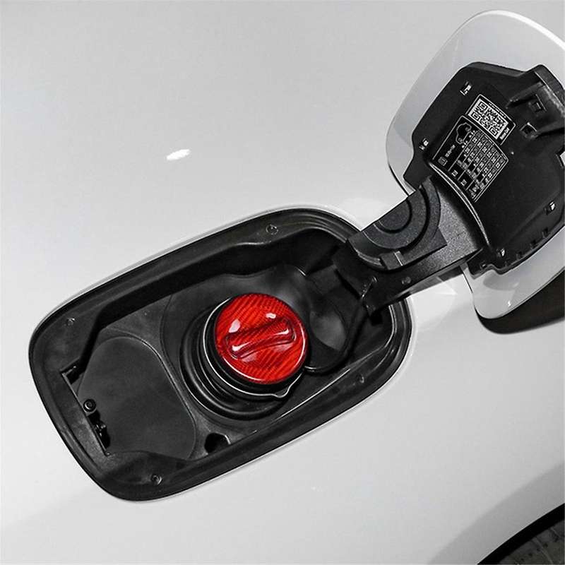 Real Hard Carbon Fiber Fuel Tank Cap Cover Universal for C300 C63S E63S E55 CLA CLK (B)