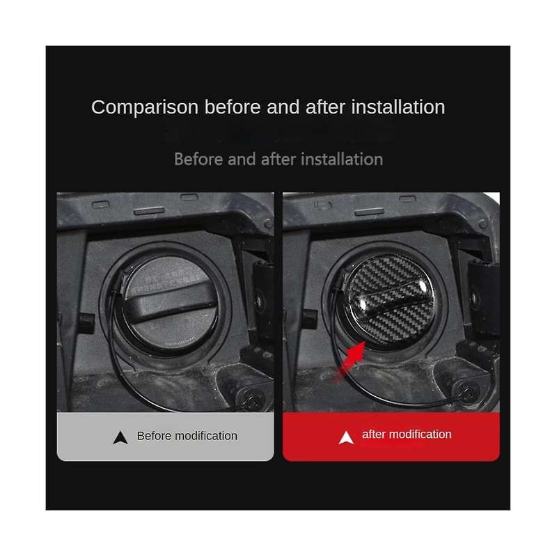 Real Hard Carbon Fiber Sticker Car Gas Fuel Tank Cap Gasoline Cover Accessories for Universial(Carbo