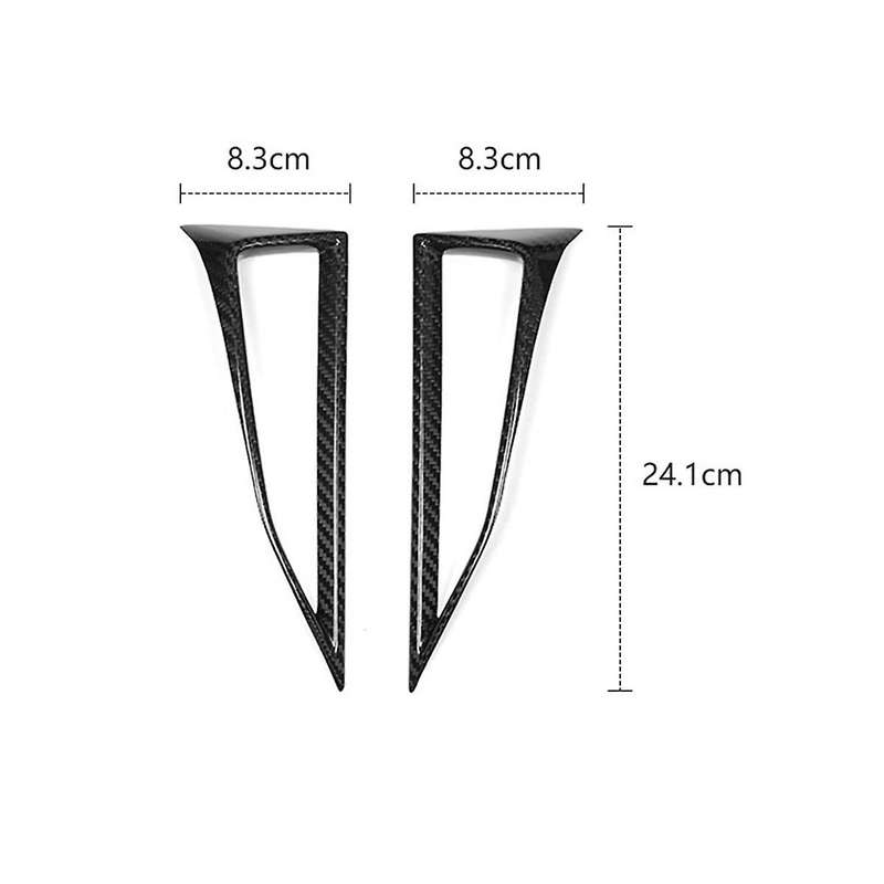 Real Hard Carbon Fiber Sticker for / 2022 2023 Car Central Control Air Outlet Trim(Red)