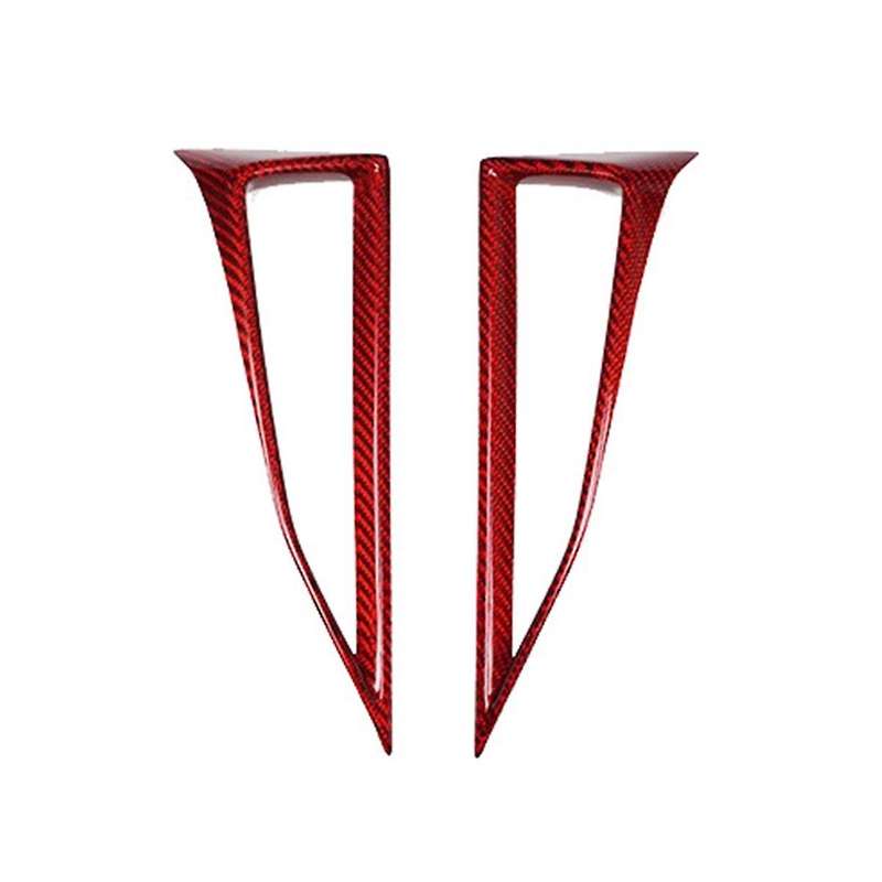 Real Hard Carbon Fiber Sticker for / 2022 2023 Car Central Control Air Outlet Trim(Red)