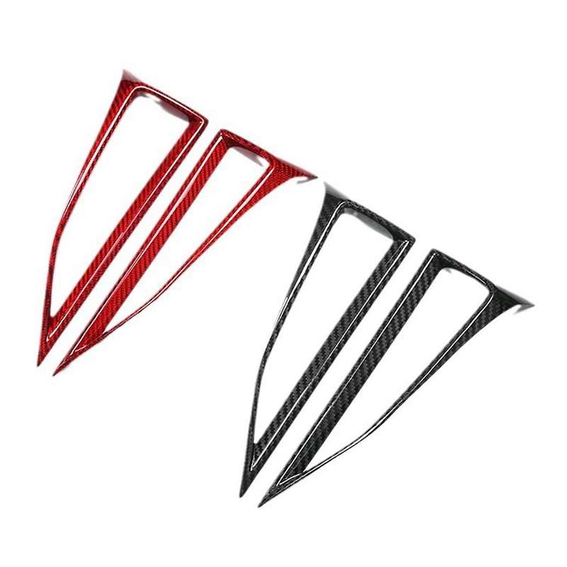 Real Hard Carbon Fiber Sticker for / 2022 2023 Car Central Control Air Outlet Trim(Red)