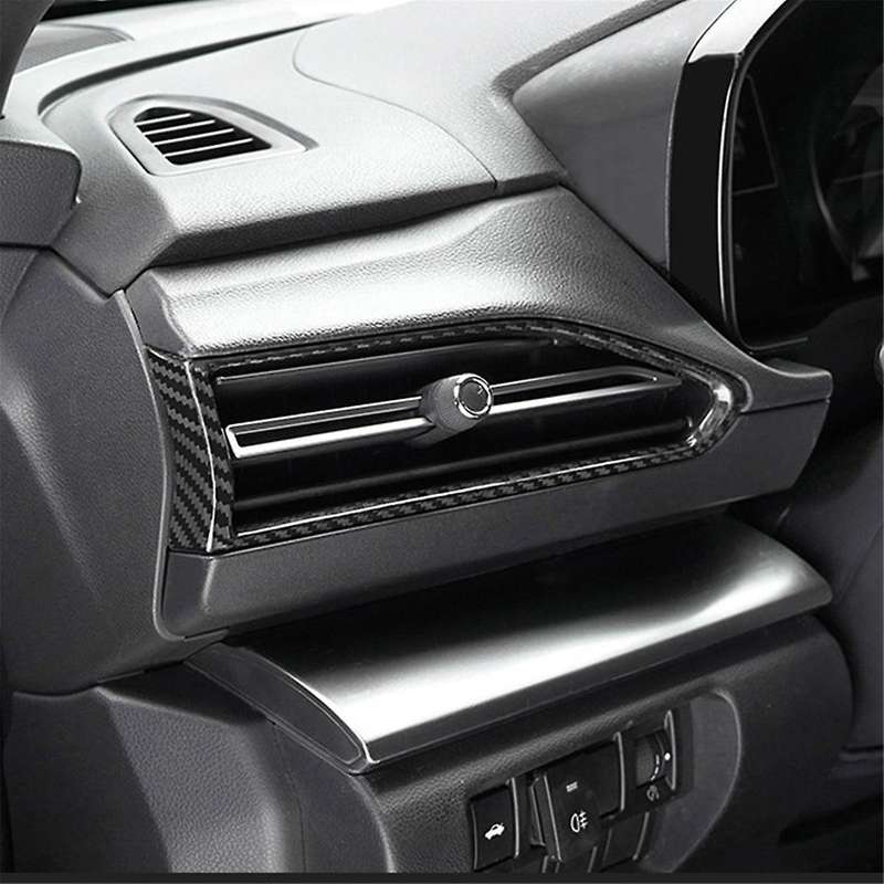 Real Hard Carbon Fiber Sticker for / 2022 2023 Car Side Air Outlet Trim (Red)