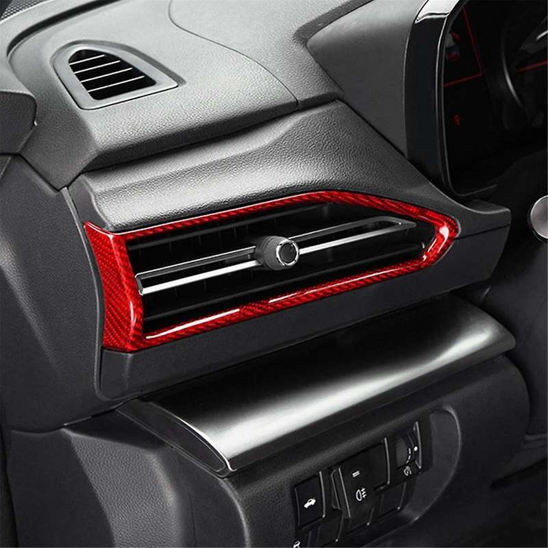 Real Hard Carbon Fiber Sticker for / 2022 2023 Car Side Air Outlet Trim(Black)