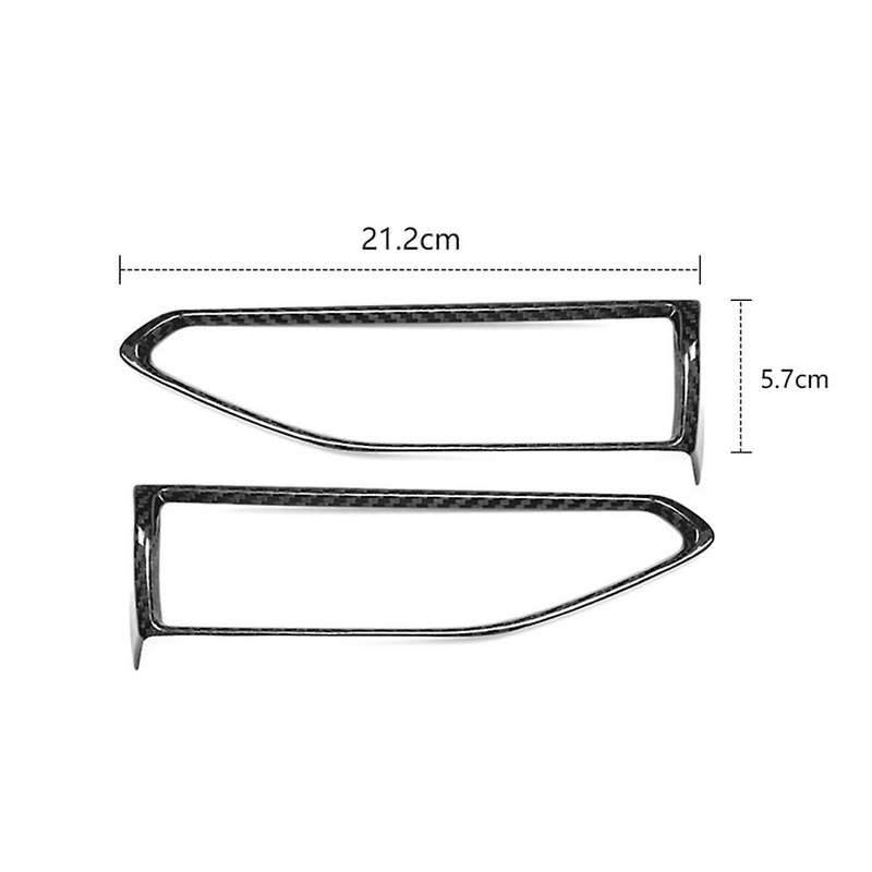 Real Hard Carbon Fiber Sticker for / 2022 2023 Car Side Air Outlet Trim(Black)