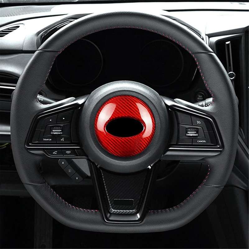 Real Hard Carbon Fiber Sticker for / 2022-2024 Car Steering Wheel Center Cover Accessories,B
