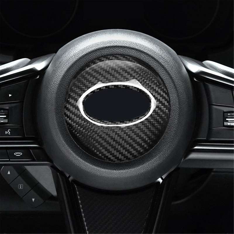 Real Hard Carbon Fiber Sticker for / 2022-2024 Car Steering Wheel Center Cover Accessories,B