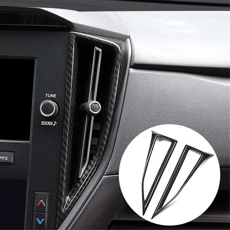 Real Hard Carbon Fiber Sticker for / 2022 2023 Car Central Control Air Outlet Trim(Black)
