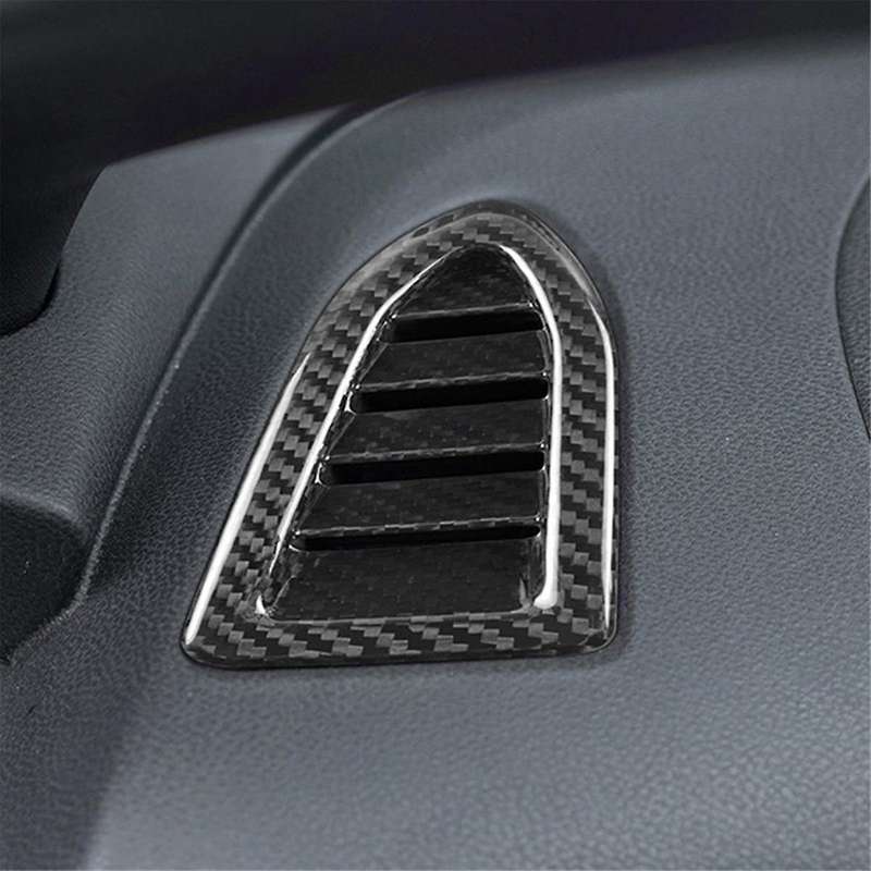 Real Hard Carbon Fiber Sticker for / 2022 2023 Car Dashboard Side Air Vent Frame Interior Trim Red
