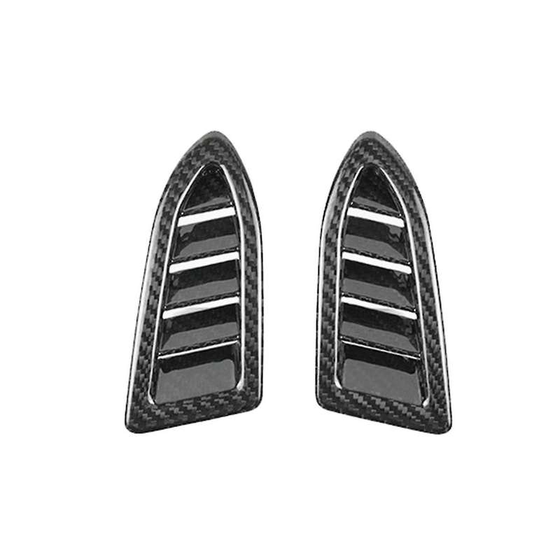 Real Hard Carbon Fiber Sticker for / 2022 2023 Car Dashboard Side Air Vent Frame Interior Trim Black