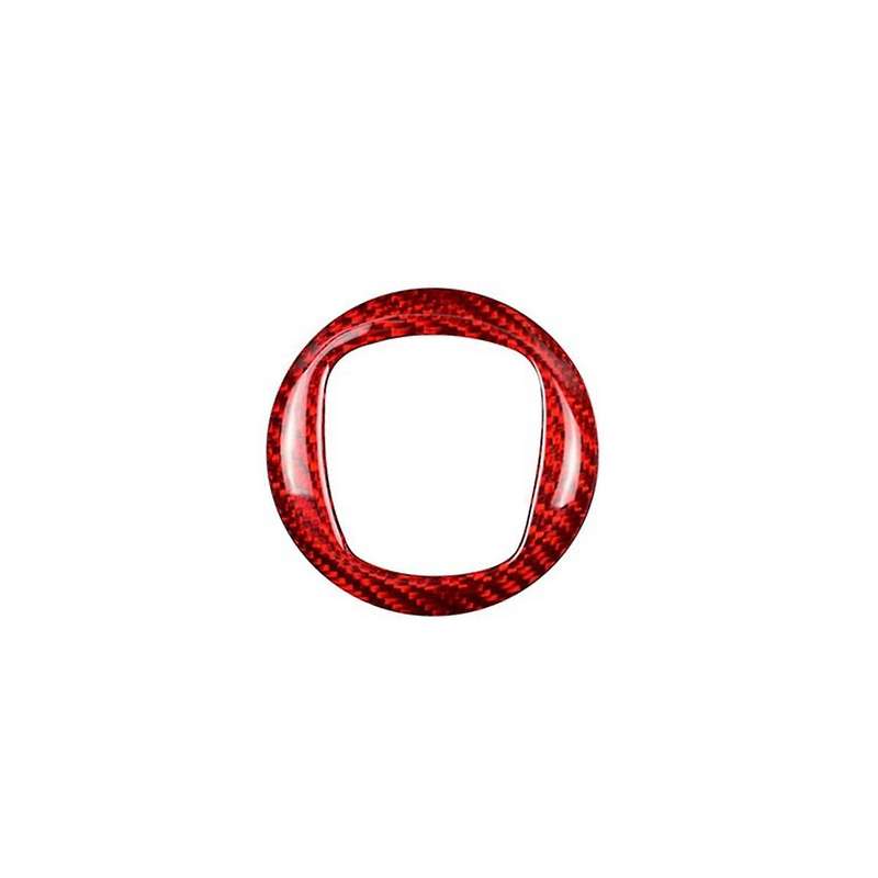 Real Hard Carbon Fiber Sticker for 2008-2023 Car Steering Wheel Center Ring Cover Interior Accessori