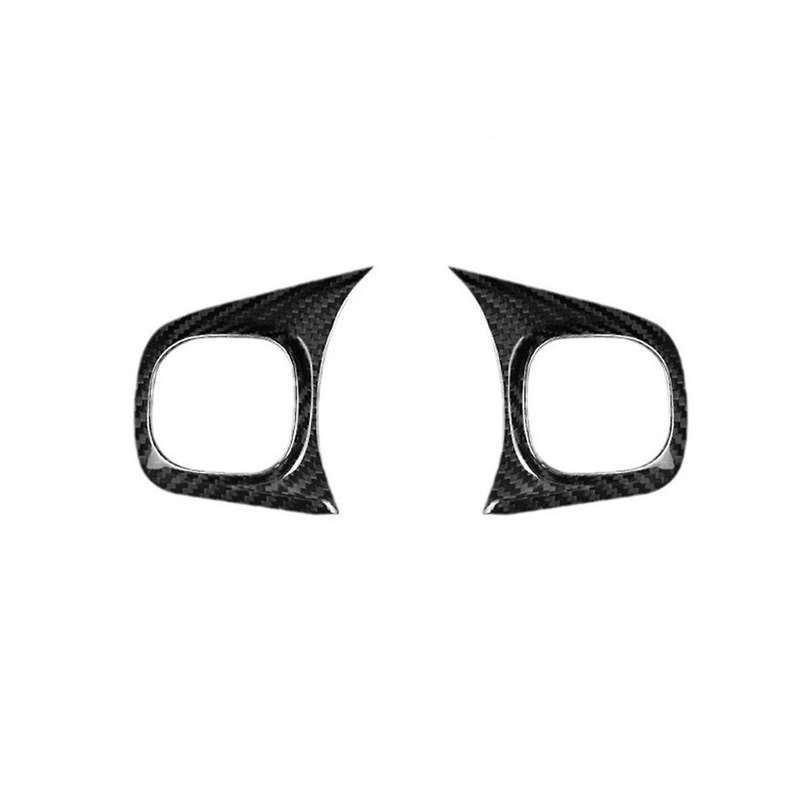 Real Hard Carbon Fiber Sticker for 2020-2023 Car Steering Wheel Button Cover Interior Trim Accessori