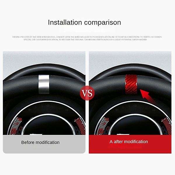 Real Hard Carbon Fiber Sticker for 2020 2021 2022 2023 Car Steering Wheel Ring Cover Trim Accessorie