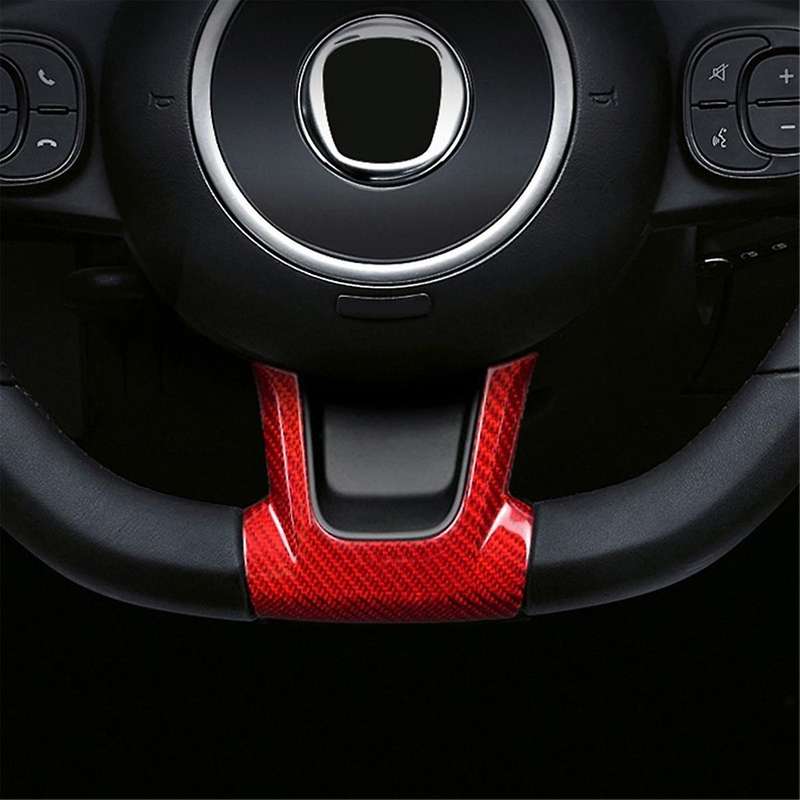 Real Hard Carbon Fiber Sticker for 2008-2023 Car Center Steering Wheel Cover Trim(a)