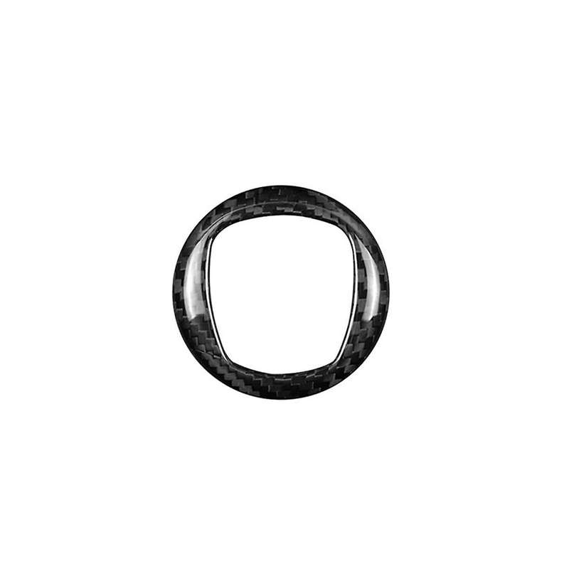 Real Hard Carbon Fiber Sticker for 2008-2023 Car Steering Wheel Center Ring Cover Interior Accessor