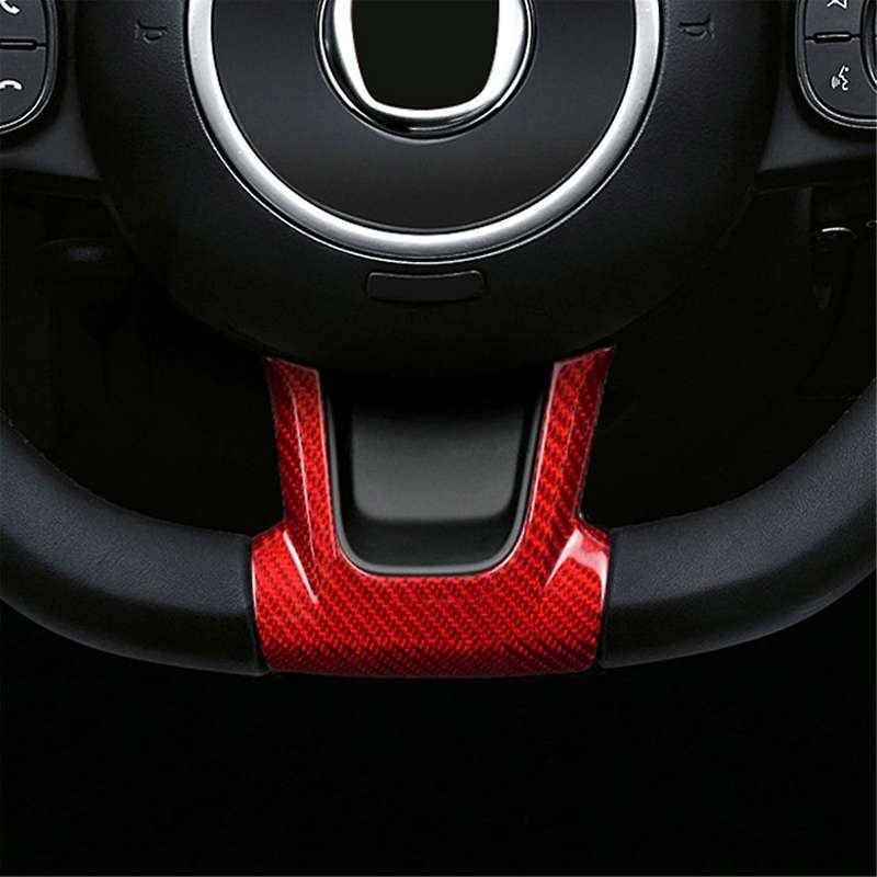 Real Hard Carbon Fiber Sticker for 2008-2023 Car Center Steering Wheel Cover Trim(b)