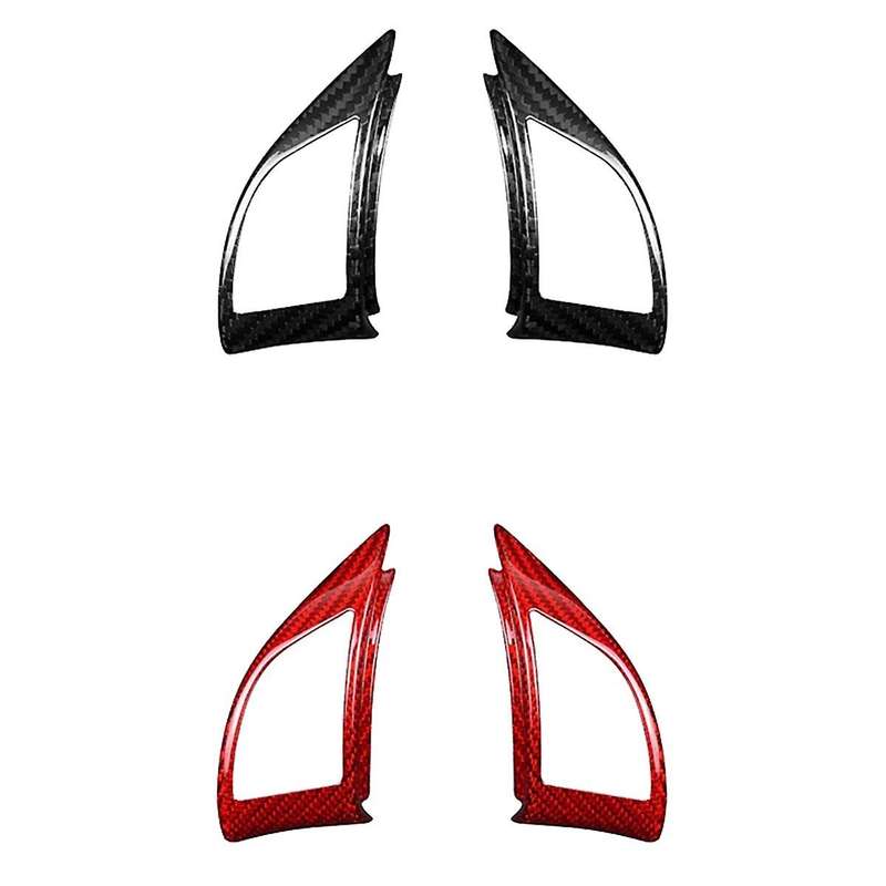 Real Hard Carbon Fiber Sticker for 595 2010-2015 Car Steering Wheel Button Interior Trim(a)