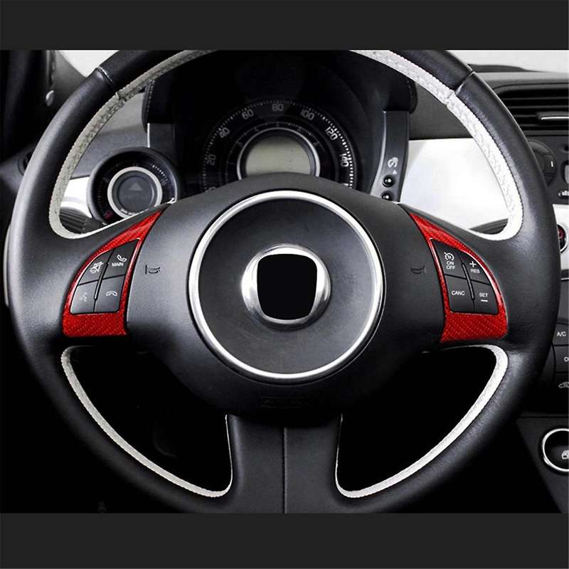 Real Hard Carbon Fiber Sticker for 595 2010-2015 Car Steering Wheel Button Interior Trim(a)
